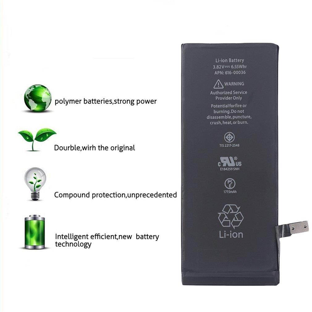 1715MAH Smart Phone Internal Replacement Battery 10pcs/set Rechargeable Li-ion Battery + Tool For iPhone 6S