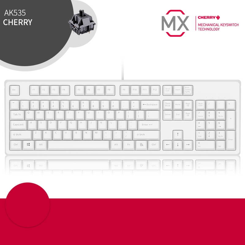 A-jazz AK535  N-key Rollover  Ergonomic Design,Cool Exterior USB Wired Cherry  MX Red Mechanical Gaming  Keyboard For Office And Game,  PBT Keycaps  - Blue Lotus ( No Light Version )