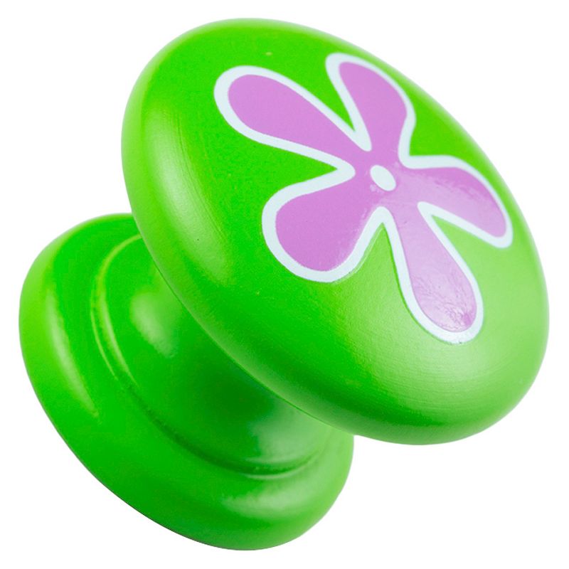 Sumner Street Home Hardware 4pc Flower Painted Knob Green