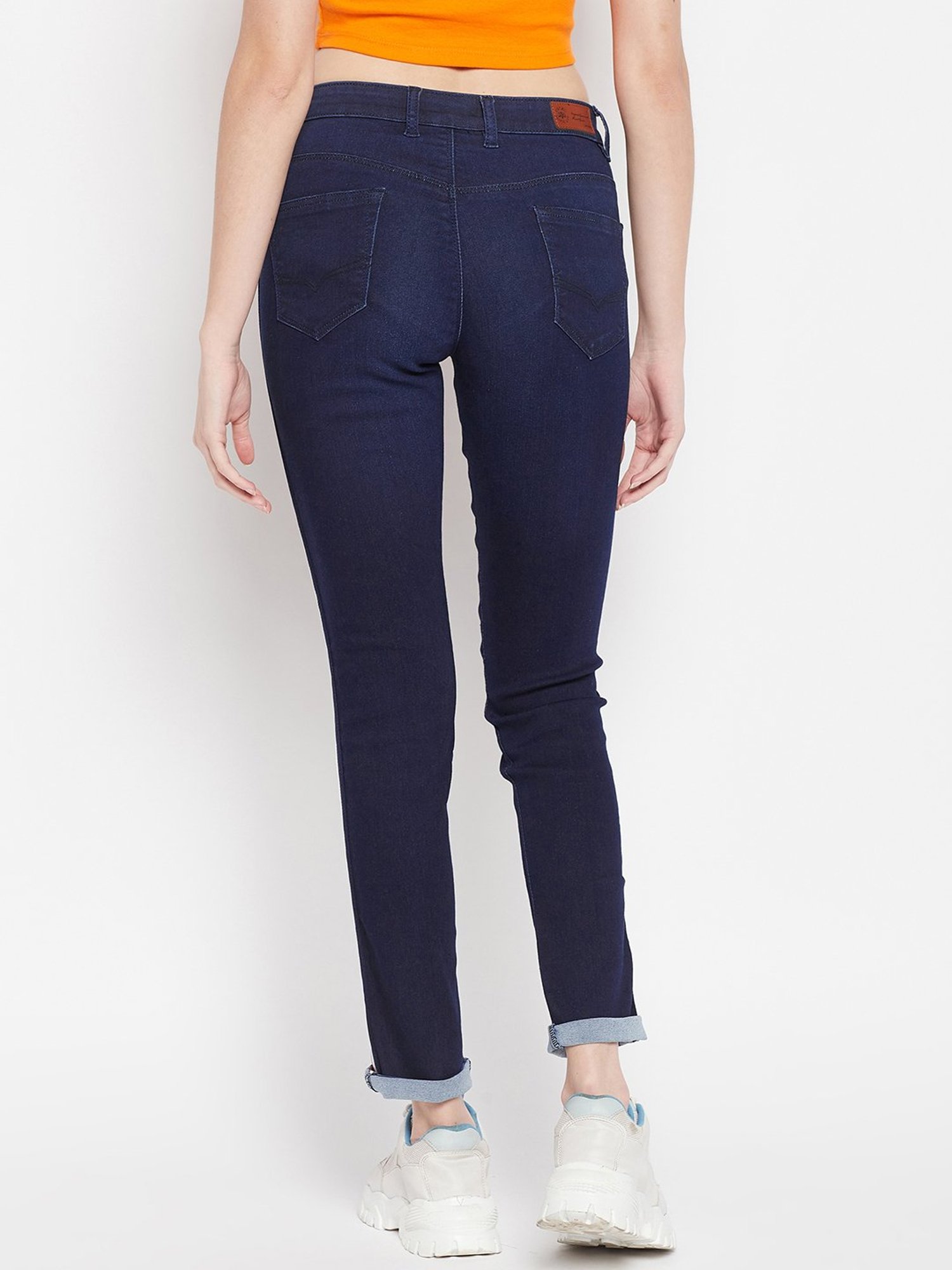 Crozo By Cantabil Dark Blue Regular Fit Mid Rise Jeans