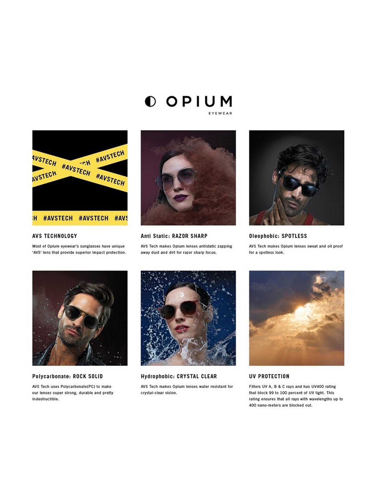 Opium Brown Beveled Sunglasses for Men