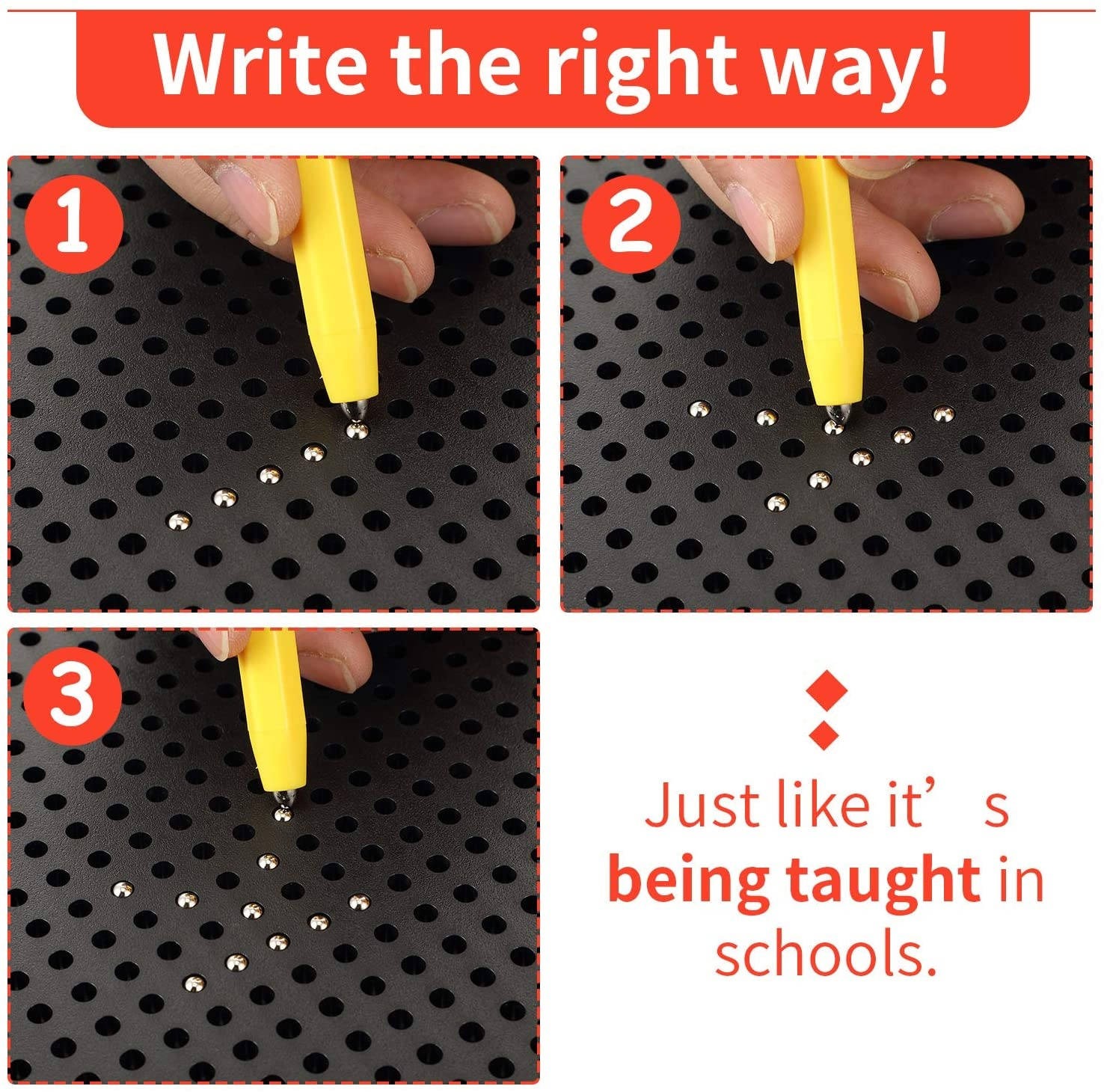 3 Pieces Replacement Stylus Magnetic Drawing Pen Magnet Replacement Pens for Magnetic Drawing Board Magnapad A to Z and Numbers 0 to 9 Yellow