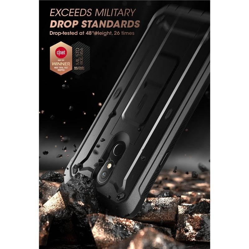 SupCase Unicorn Beetle Pro Series Case Designed for LG Stylo 5 (2019 Release), Full-Body Rugged Holster & Kickstand Case with Built-in Screen Protector(Black)