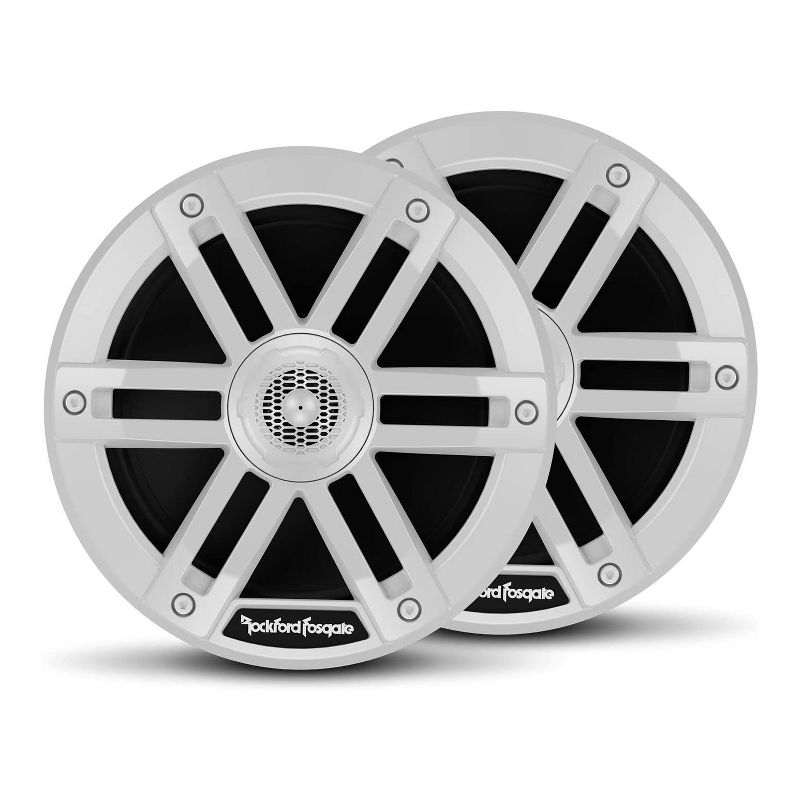Rockford Fosgate M0-65 250 Watt Outdoor Weatherproof 2 Way Full Range Marine 6.5 Inch Speakers, White (2 Pack)