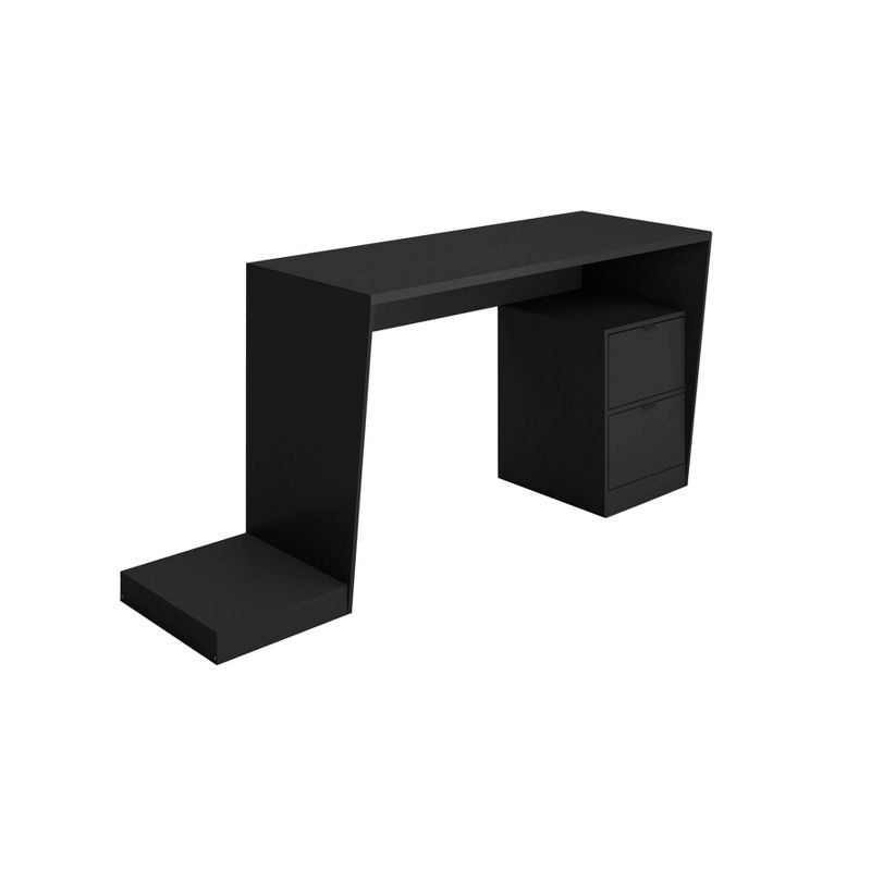 Randalls Gamer Desk 1.0 with 2 Drawers Black - Manhattan Comfort