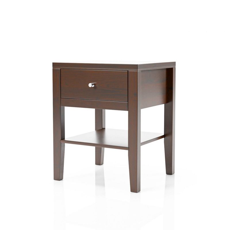 Myandra Solid Maple Wood Drawer Nightstand Espresso - HOMES: Inside + Out