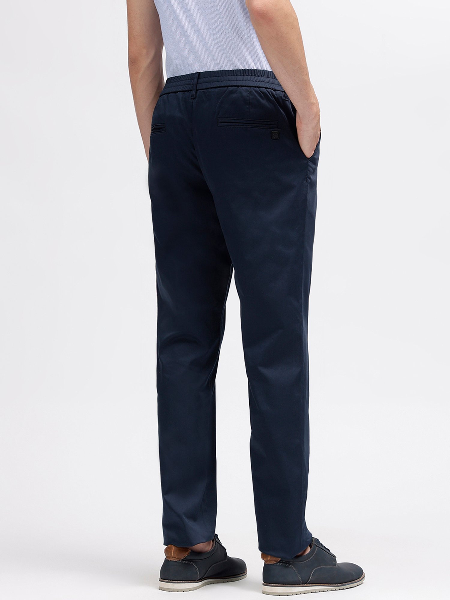 Bruun & Stengade Blue Regular Fit Drawstring Trousers