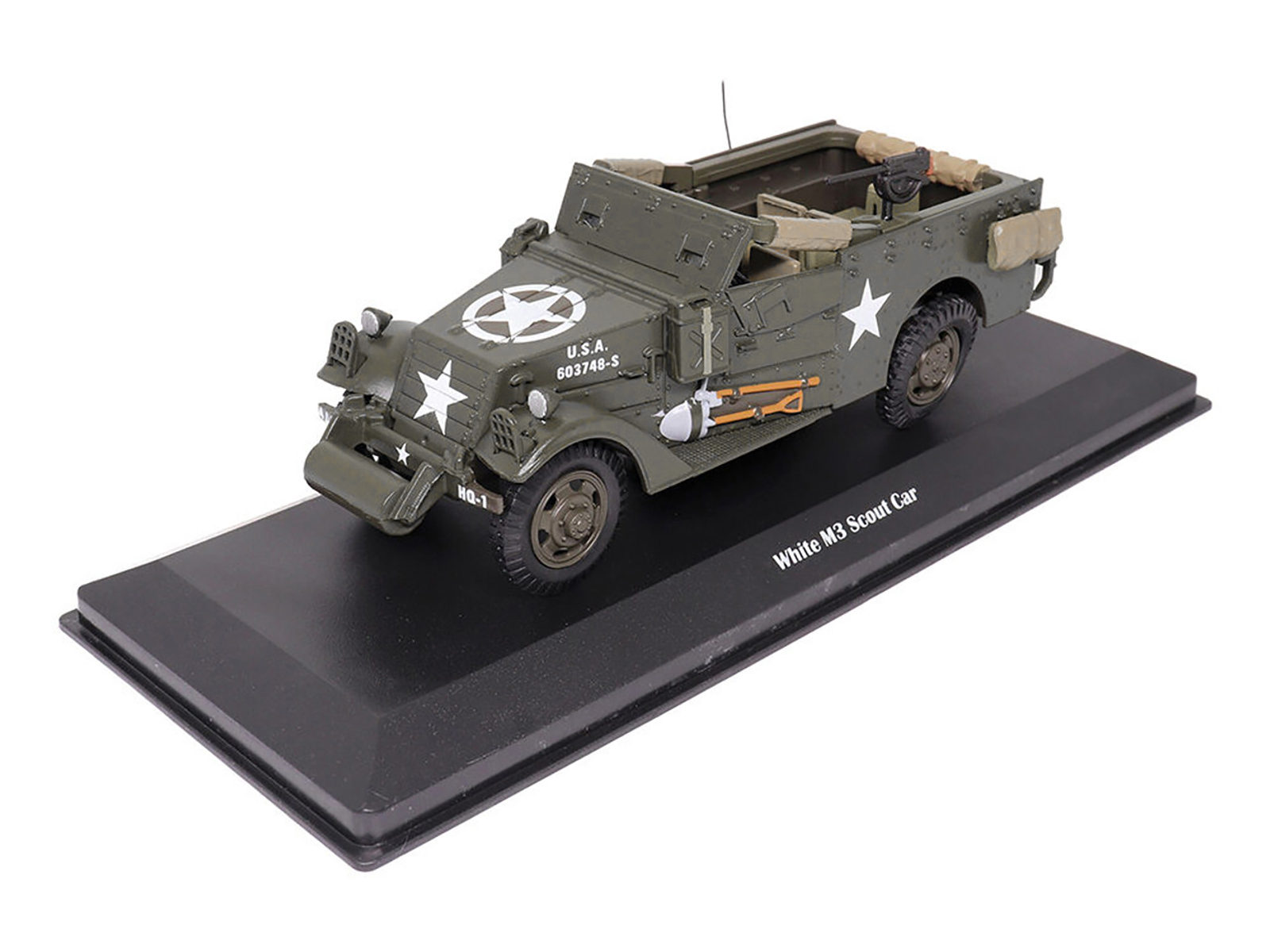 White M3 Scout Car Olive Drab "United States Army" 1/43 Diecast Model by Militaria Die Cast
