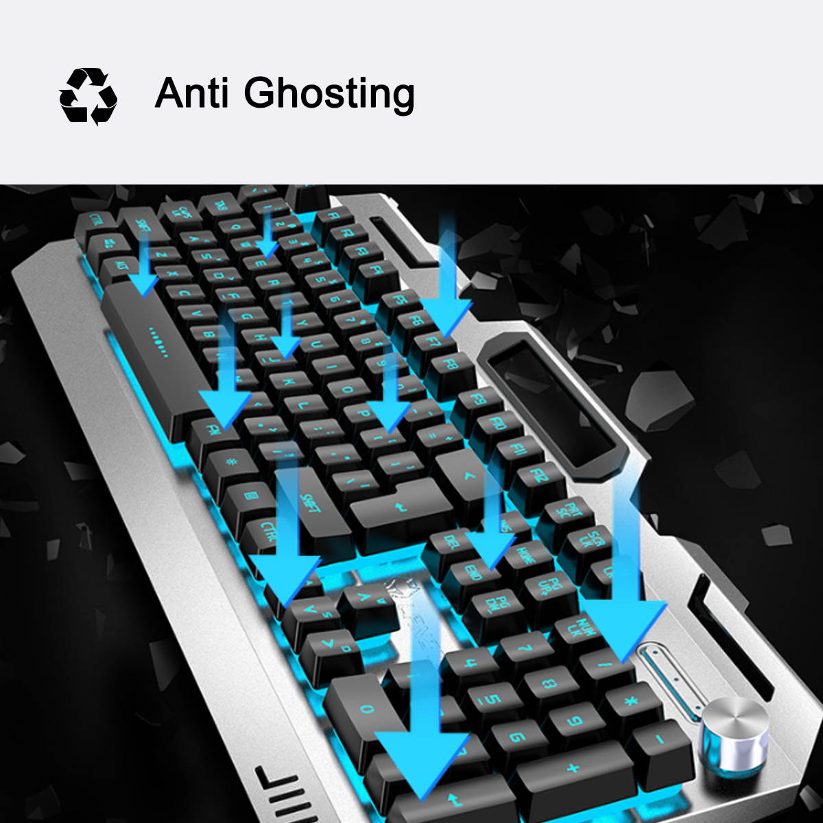 Wired RGB Backlit Gaming Keyboard and Mouse, Gaming Mouse Pad, Gaming Headset,All in One Combo for PC Gamers, White, GK35