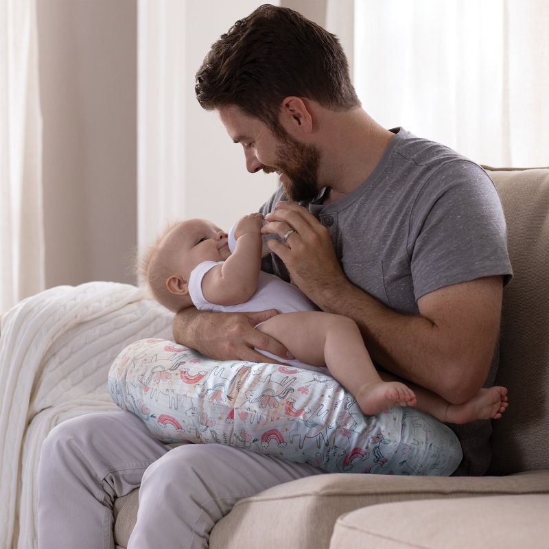 Boppy Original Nursing Pillow Cover - Gray Gold Giraffes