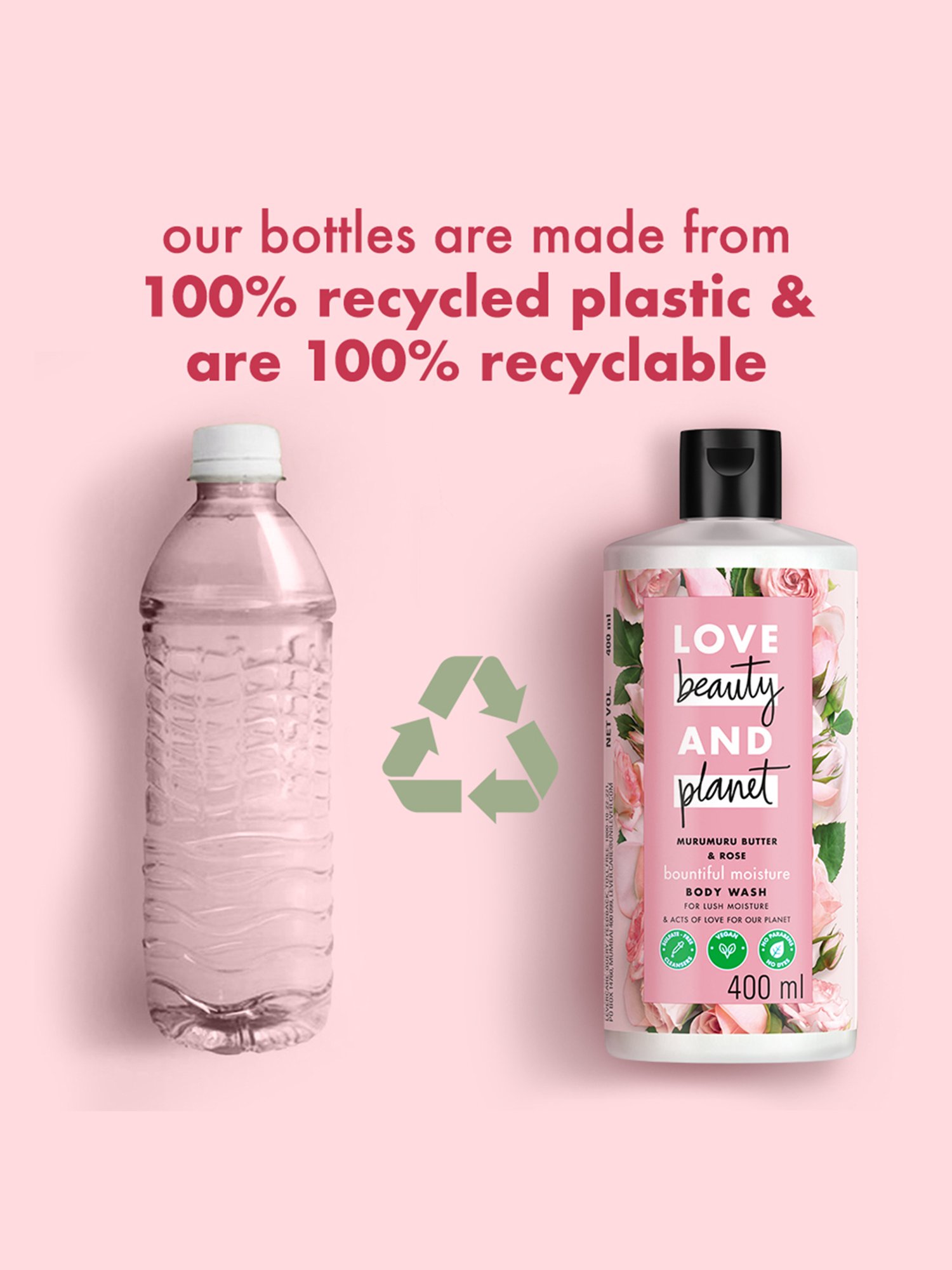 Love Beauty & Planet Murumuru Butter & Rose Bountiful Moisture Body Wash - 200 ml