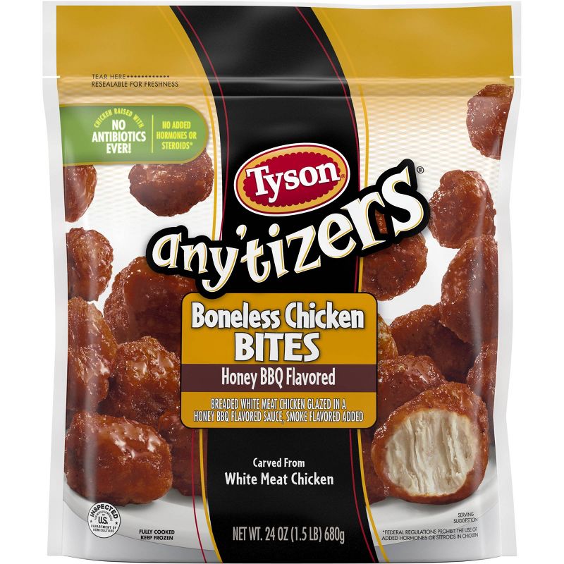 Tyson Any'tizers Honey BBQ Boneless Chicken Wings Bites - Frozen - 24oz
