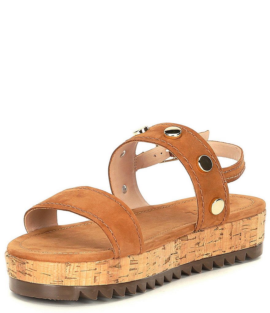 Schutz Rafah Suede Studded Detail Flatform Sandals