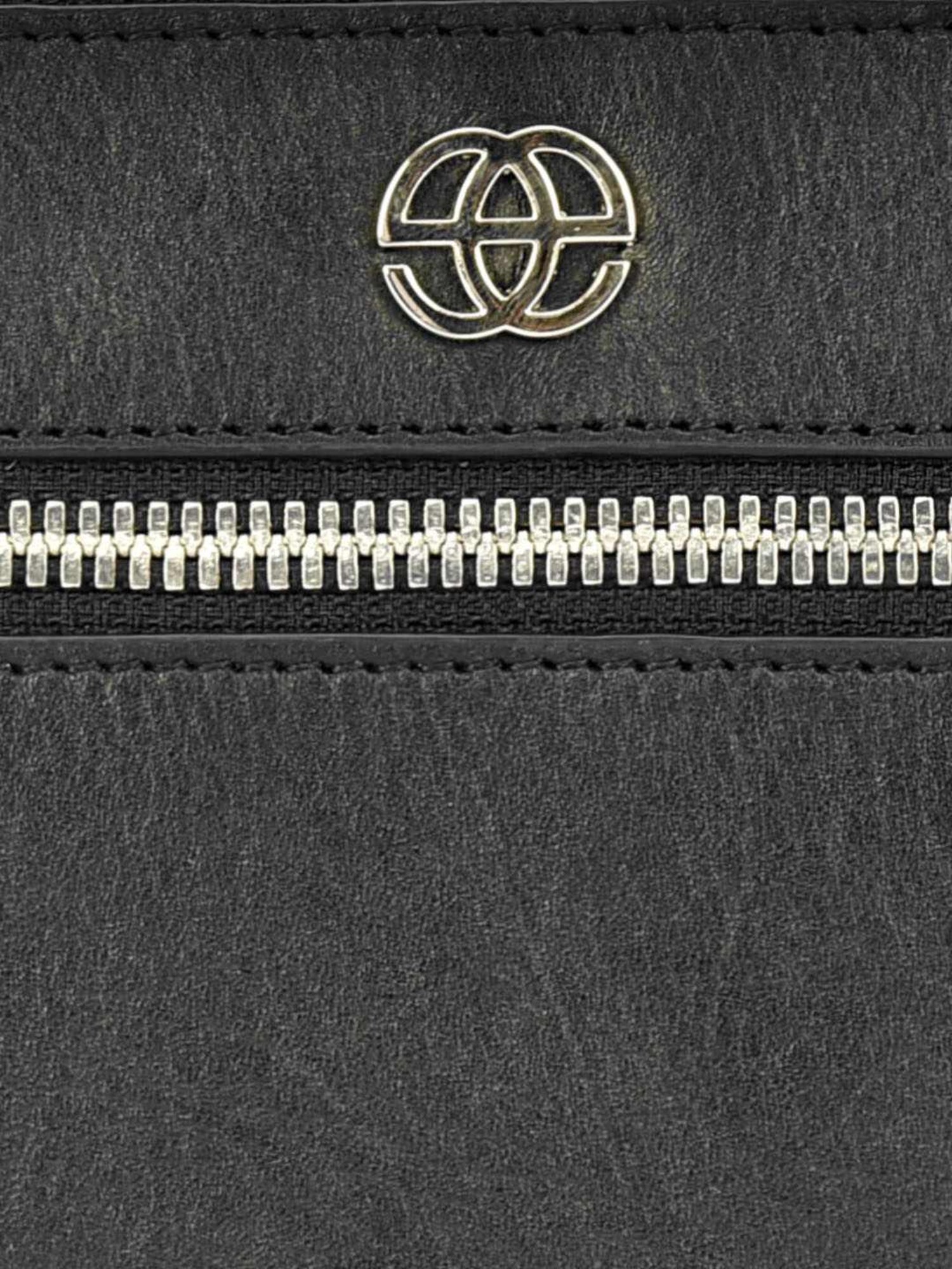 Eske Eloise Black Solid Zip Around Wallet for Women