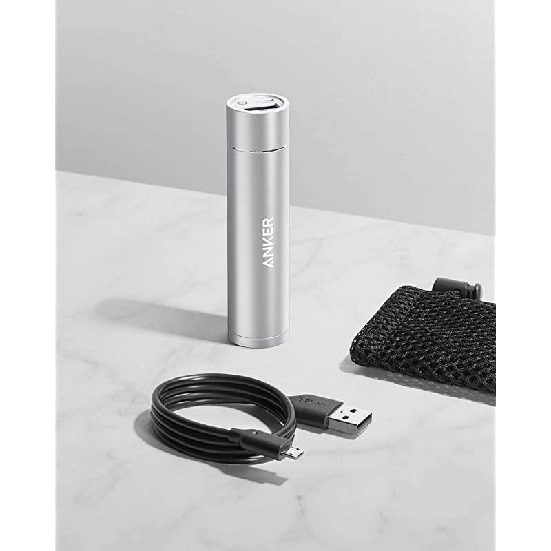 PowerCore+ Mini, 3350mAh Lipstick-Sized Portable Charger (Premium Aluminum Power Bank), One of The Most Compact External Batteries, Compatible with iPhone Xs/XR, Android Smartphones and More