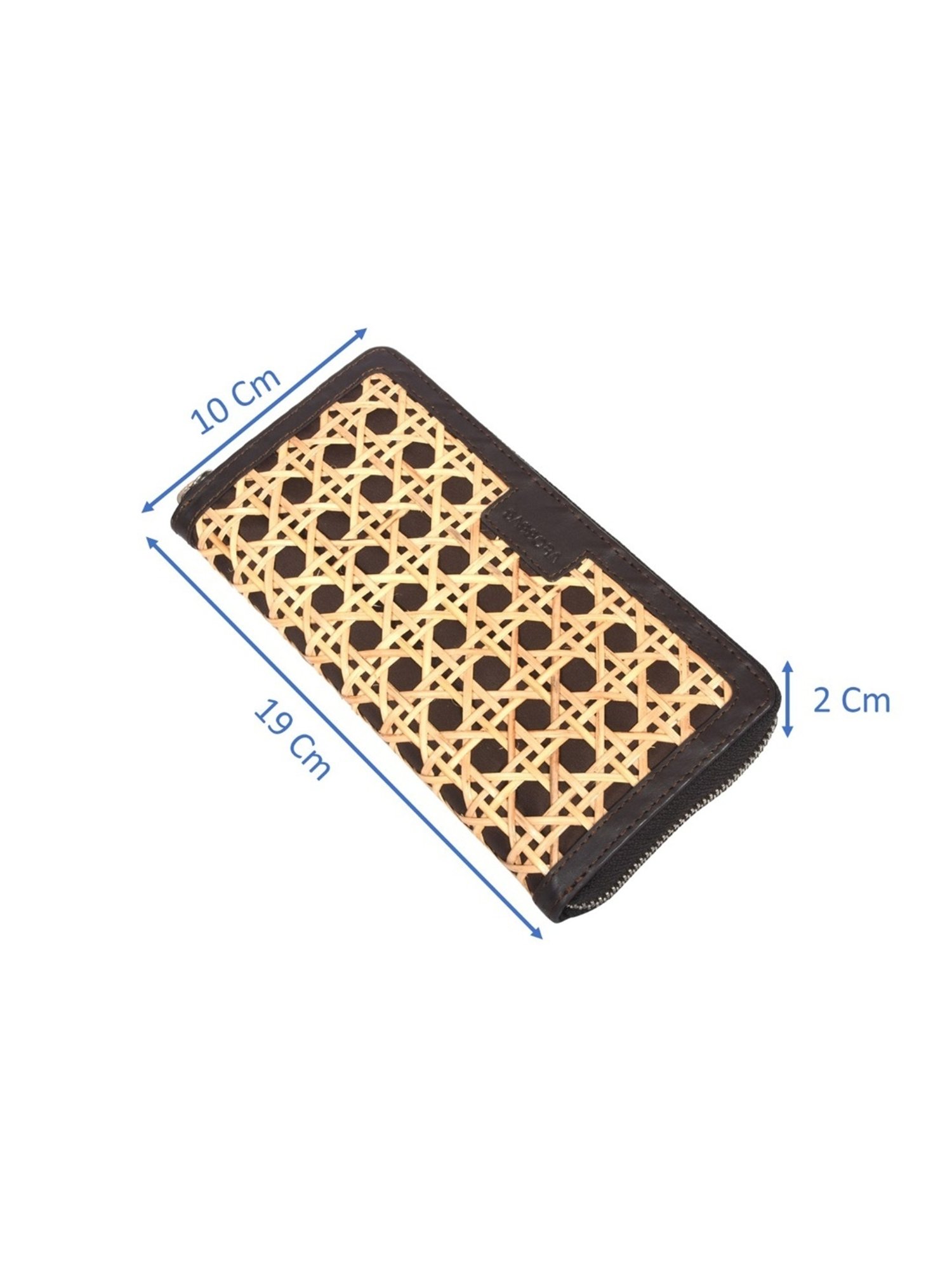 SASSORA OLAF Brown Leather Printed Wallet