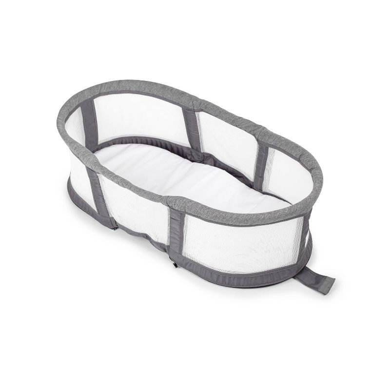 Baby Delight Snuggle Nest Peak - Portable Infant Bassinet - Gray