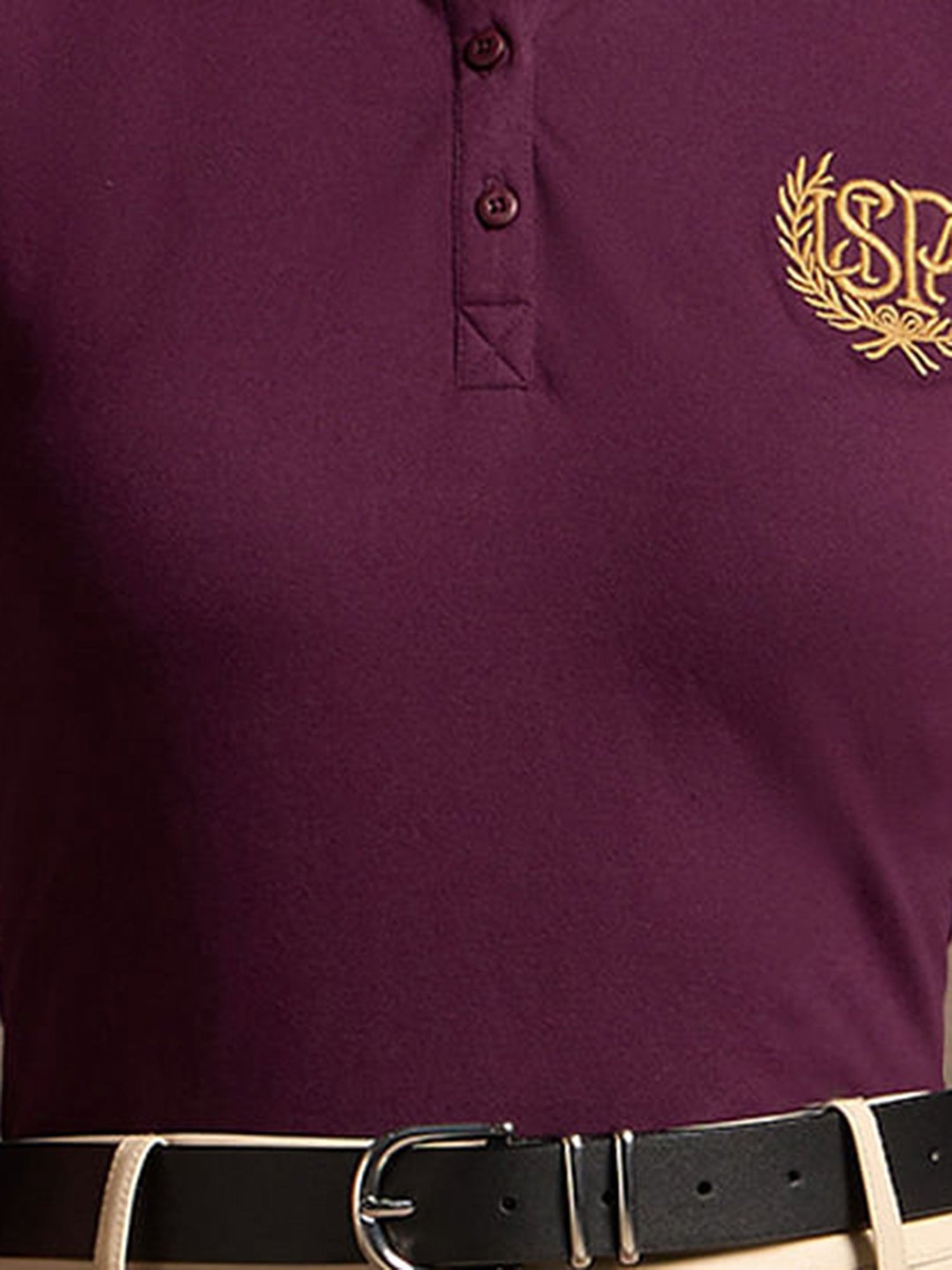 U.S. Polo Assn. Purple Logo Print Polo T-Shirt