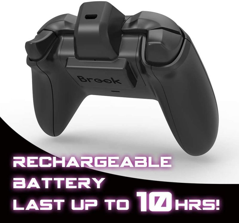 Brook Xbox One Adapter, X One Wireless Rechargeable 2X Battery Extra XL Converter for Xbox One Controller Support Switch PS4 PC iOS Motion Control Turbo Remap Black