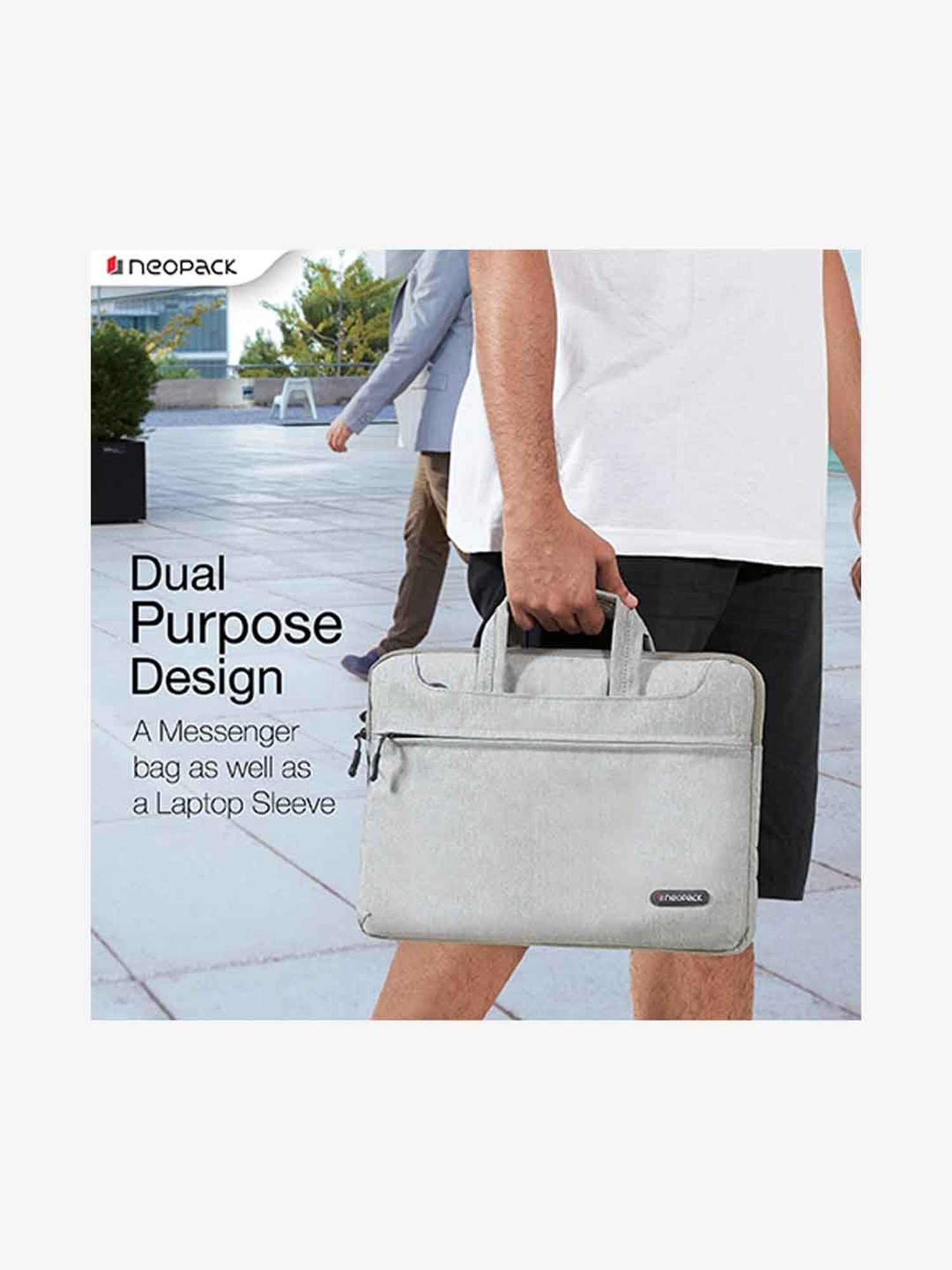 Neopack Svelte Sleeve Laptop Bag for all 13.3 Inch Laptops & Macbooks (Stone Grey)