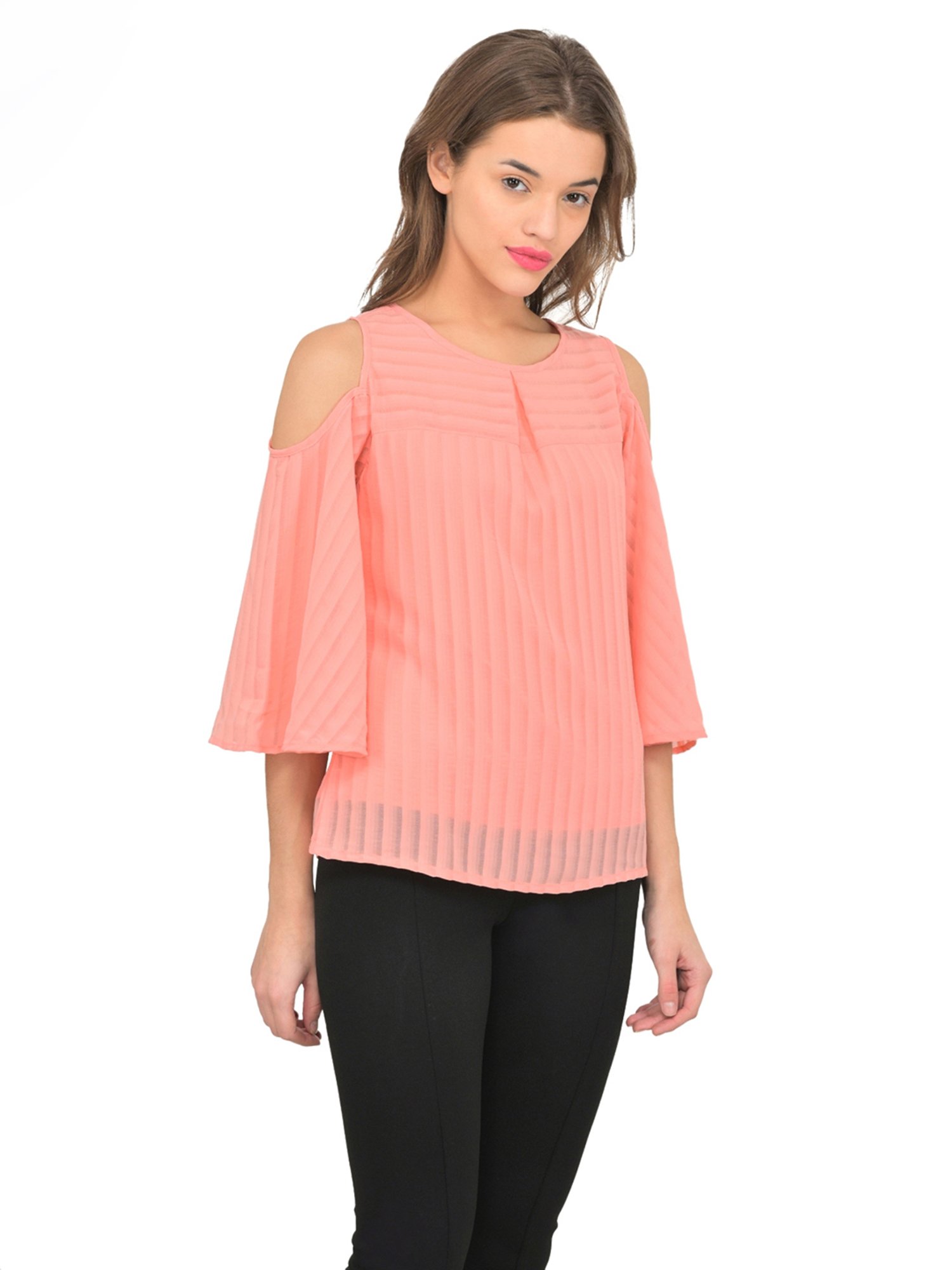 Marie Claire Pink Striped Top