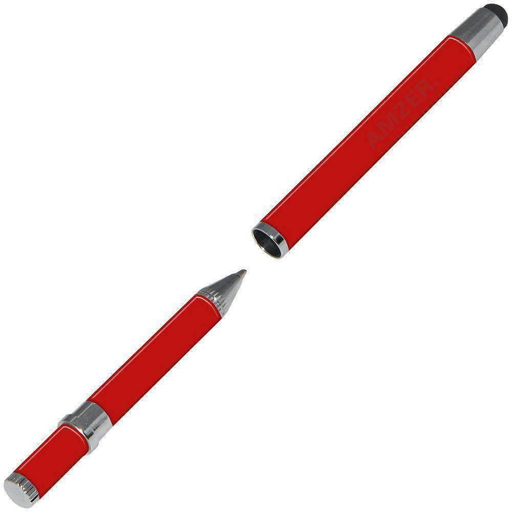 AMZER Petite Dual Styli and Pen Ruby Red for Touch Screen Tablet,eBook and Phone