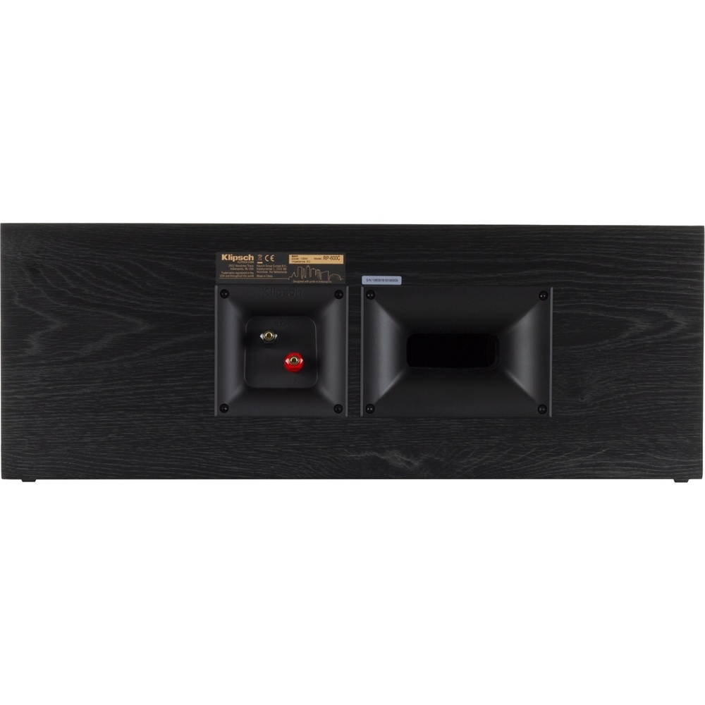 Klipsch - Reference Premiere Dual 6-1/2" 500-Watt Passive 2-Way Center-Channel Speaker - Ebony (1065816RP600CBLACK)