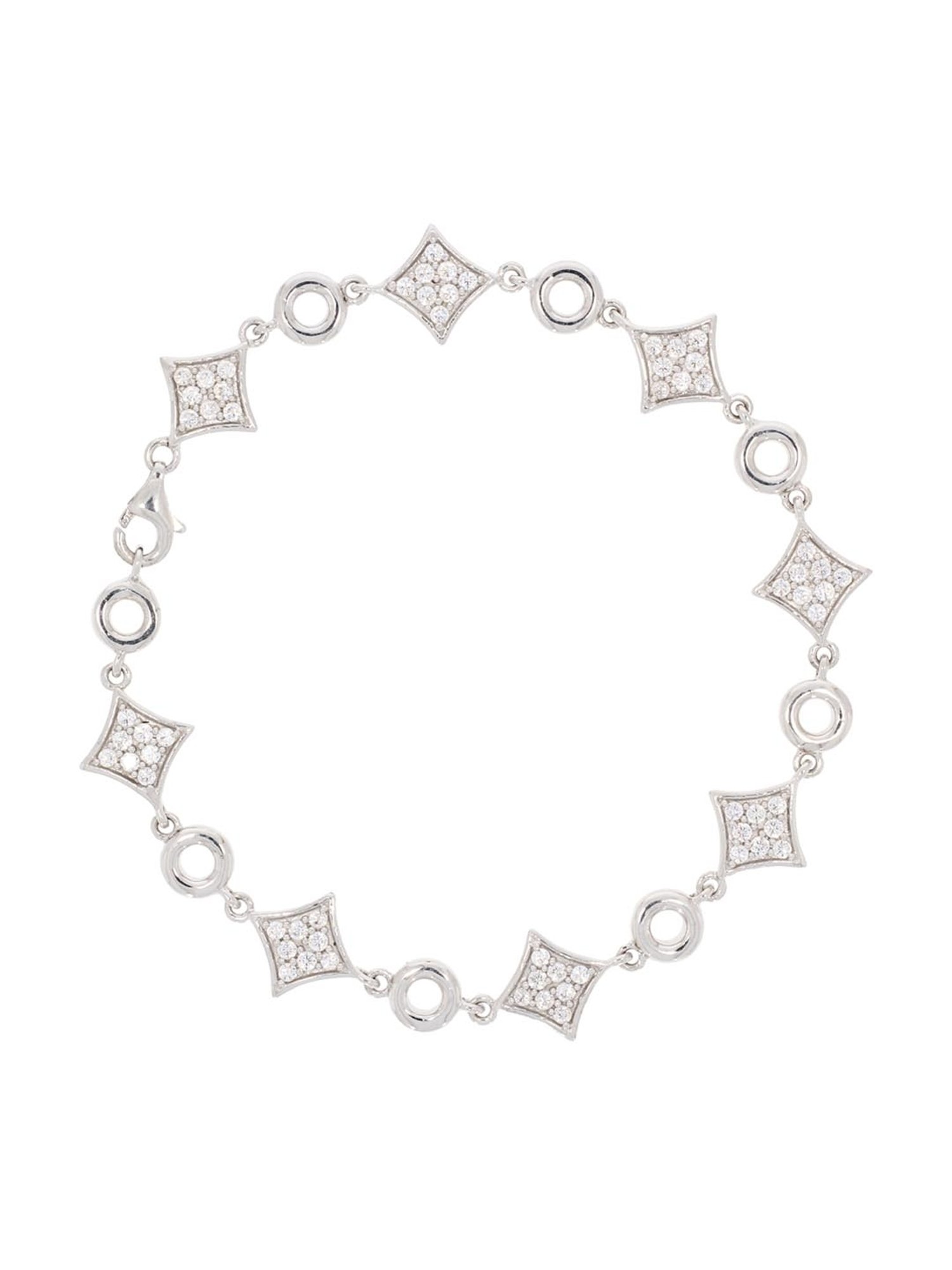 Anayra 92.5 Sterling Silver Sparkling Bracelet for Women