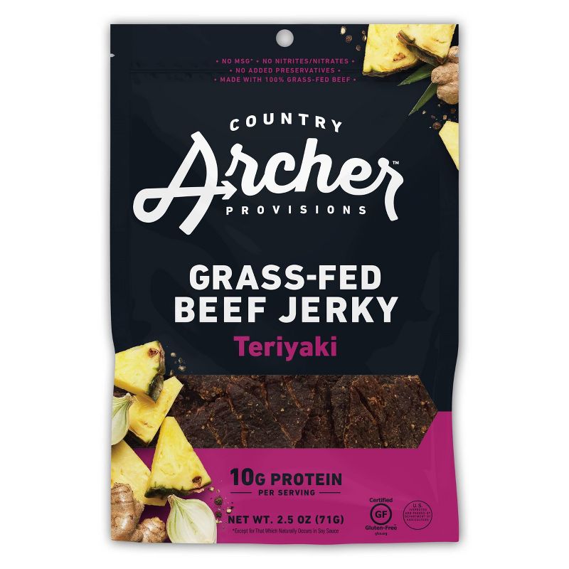 Country Archer All Natural Grass Fed Teriyaki Beef Jerky - 3oz
