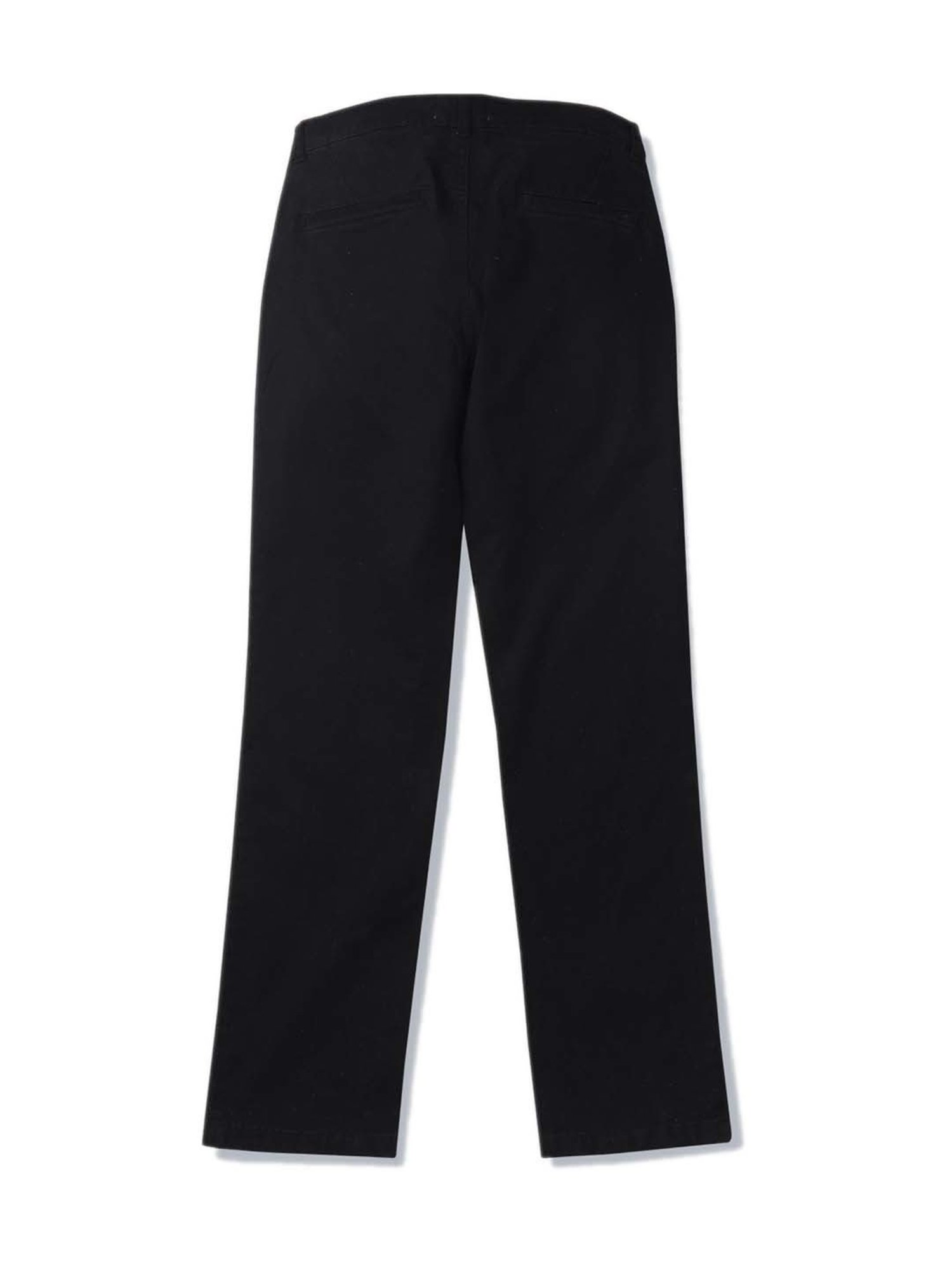 Palm Tree Boys Black Cotton Regular Fit Trousers