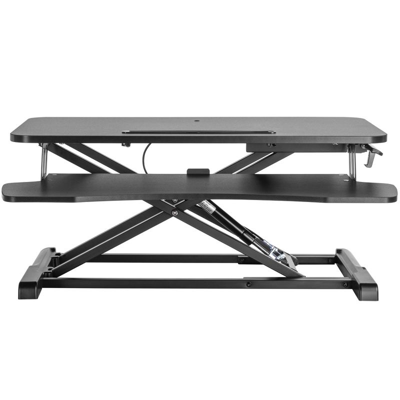 FlexPro Hero Standing Desk Converter - 32" Sit to Stand Desk with Keyboard Tray - Stand Steady