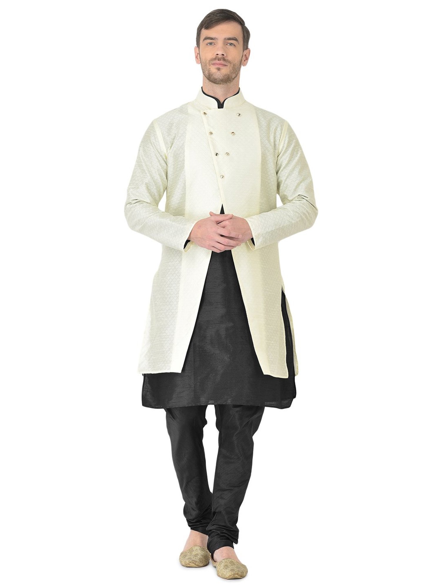 SG RAJASAHAB Multi Regular Fit Self Pattern Kurta Set