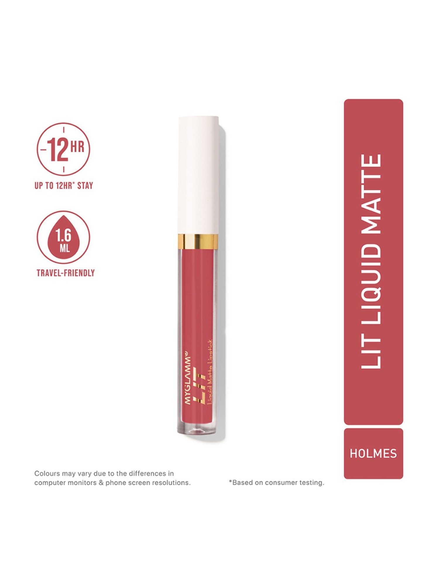 MyGlamm LIT Matte Liquid Lipstick Holmes - 1.6 ml