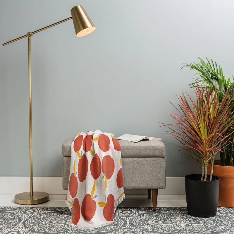 Hello Twiggs Red Apple Woven Throw Blanket - Deny Designs