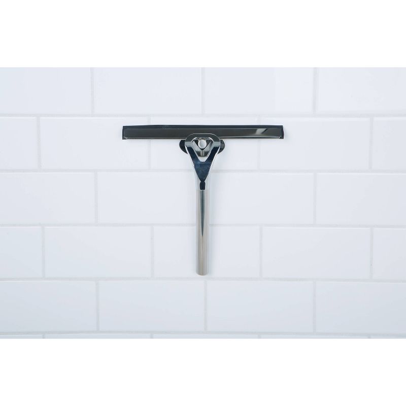 3M Squeegee Zinc Alloy Head with Hanging Hook Chrome - Bath Bliss