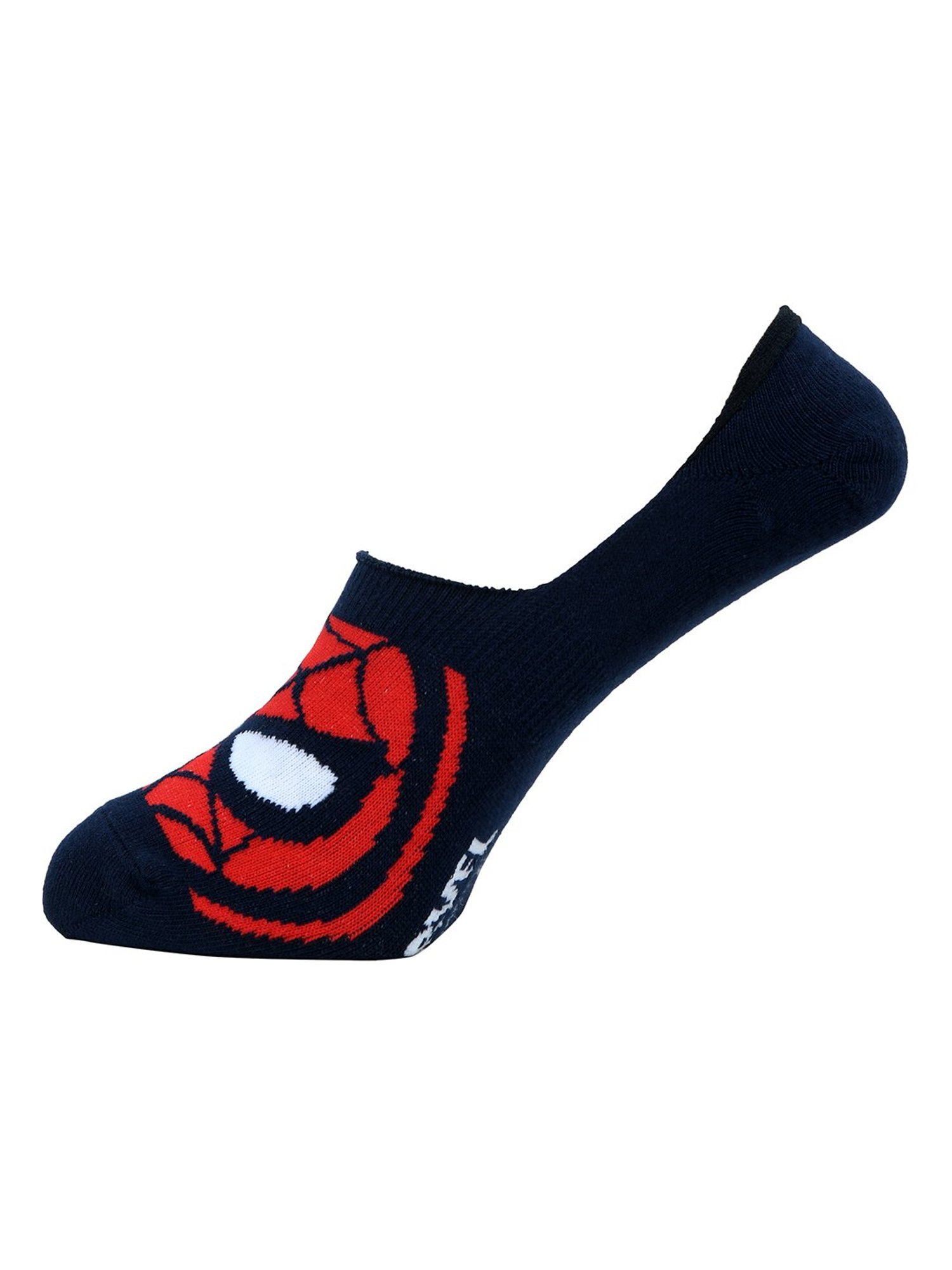 BALENZIA X Marvel The Amazing Spider-Man Navy & Red Printed Loafer/Invisible Socks - Pack of 2