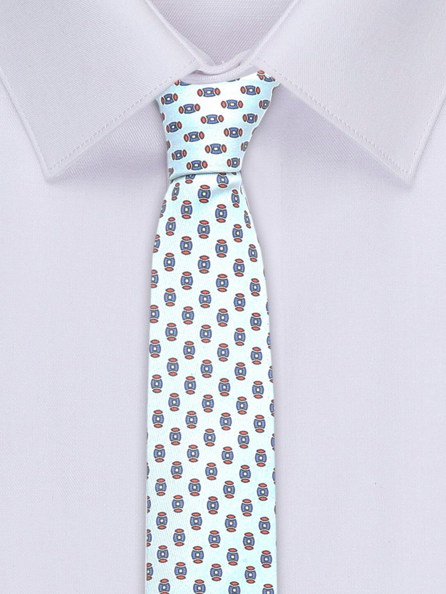 Louis Stitch Blue Printed Necktie Gift Set - Set of 5