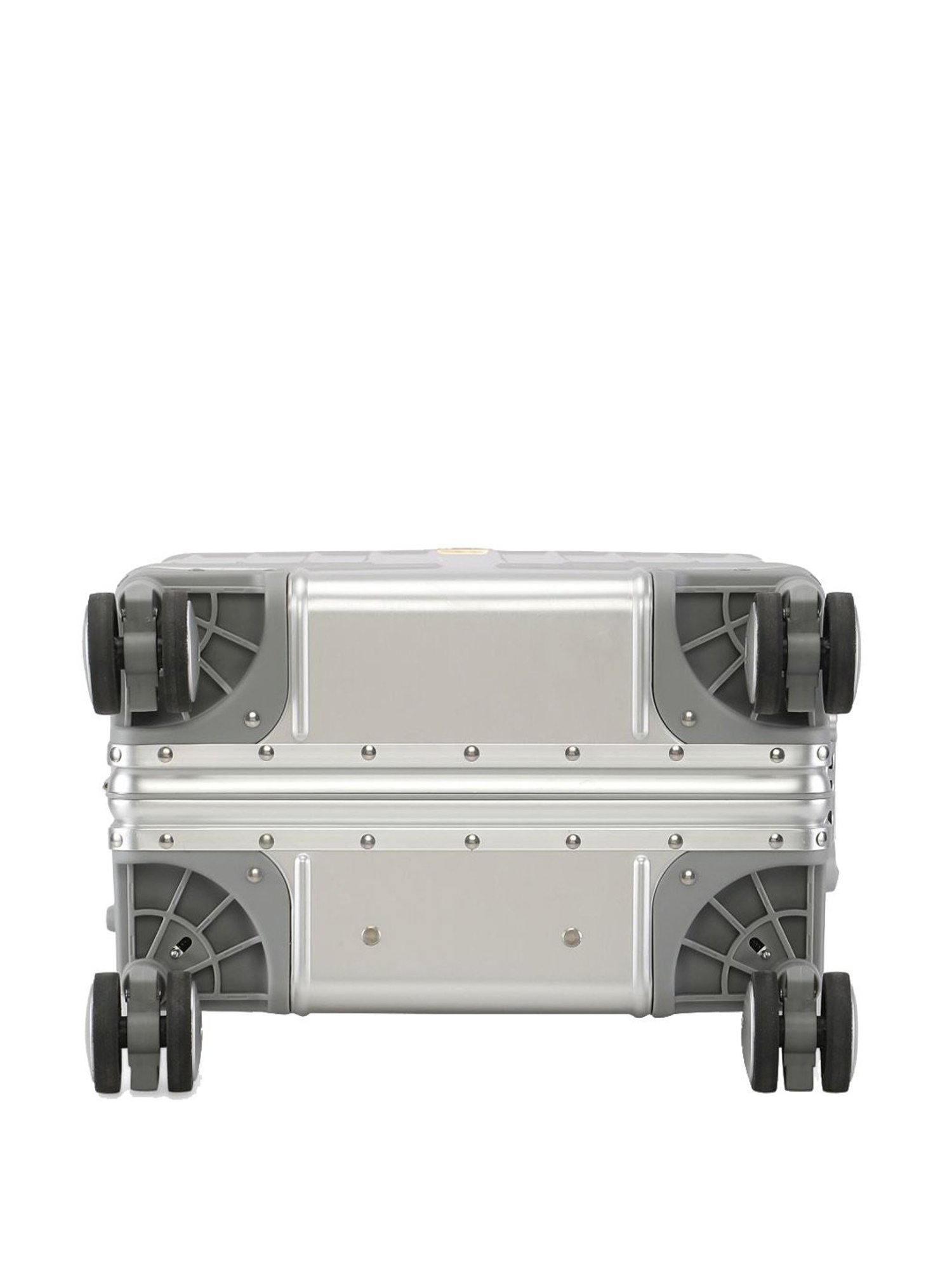 Perquisite Aluminium Trolly Silver Textured Hard Cabin Bag - 56 cm