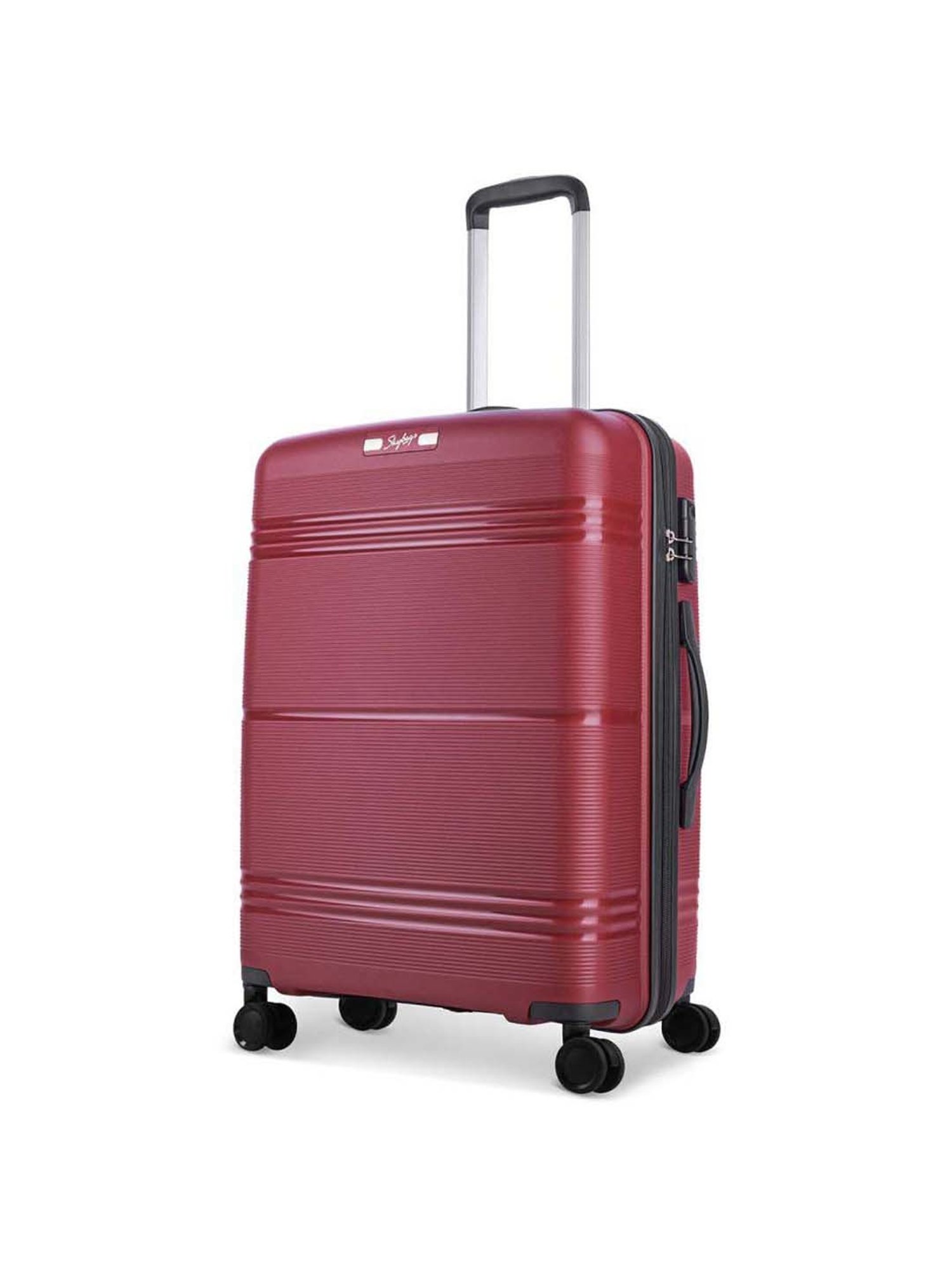 Skybags Paratrip Maroon Textured Hard Medium Trolley Bag - 48 cm