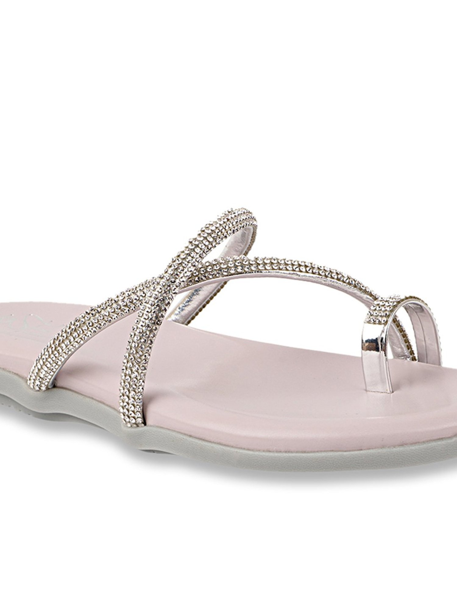 The White Pole Women's Purple Toe Ring Sandals