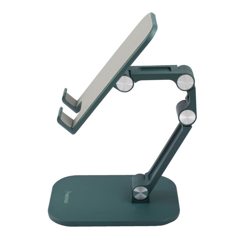 Insten Cell Phone Stand for Desk, Aluminum Foldable Holder, Height & Angle Adjustable Ergonomic Mount For Smartphones iPhone iPad Tablet, Green