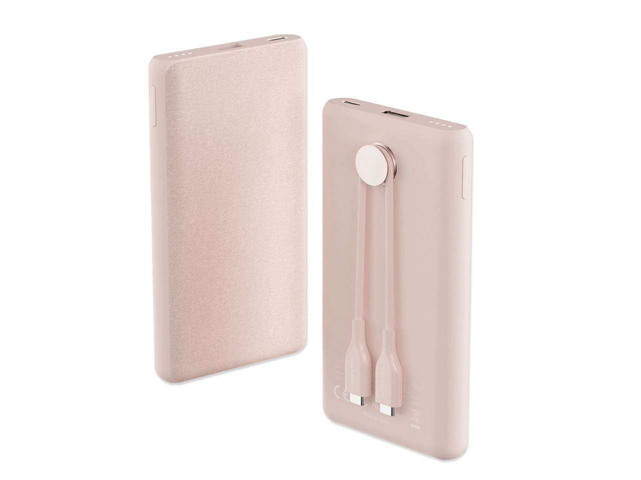 Portable Charger, Power Bank, 10000mAh Battery Pack, PD Charging Technology for iPhone 12/12 Pro / 12 Pro Max / 8 / X/XR, Samsung Galaxy, and More (Includes Type-C Dual Interface Cable) Pink