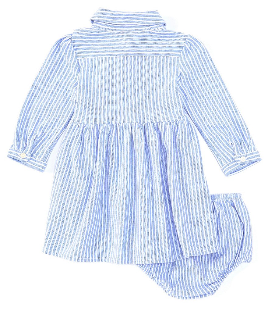 Ralph Lauren Baby Girls 3-24 Months Long-Sleeve Oxford Stripe Dress