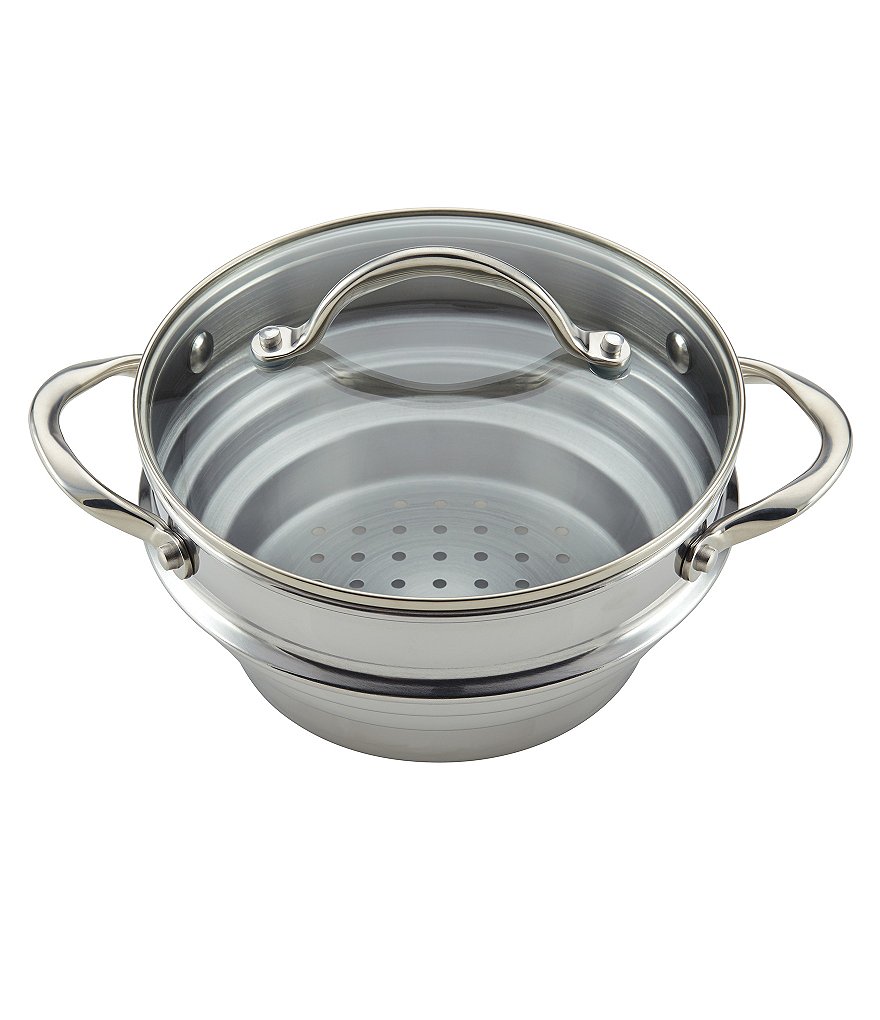 Anolon Stainless Steel Universal Steamer with Glass Lid