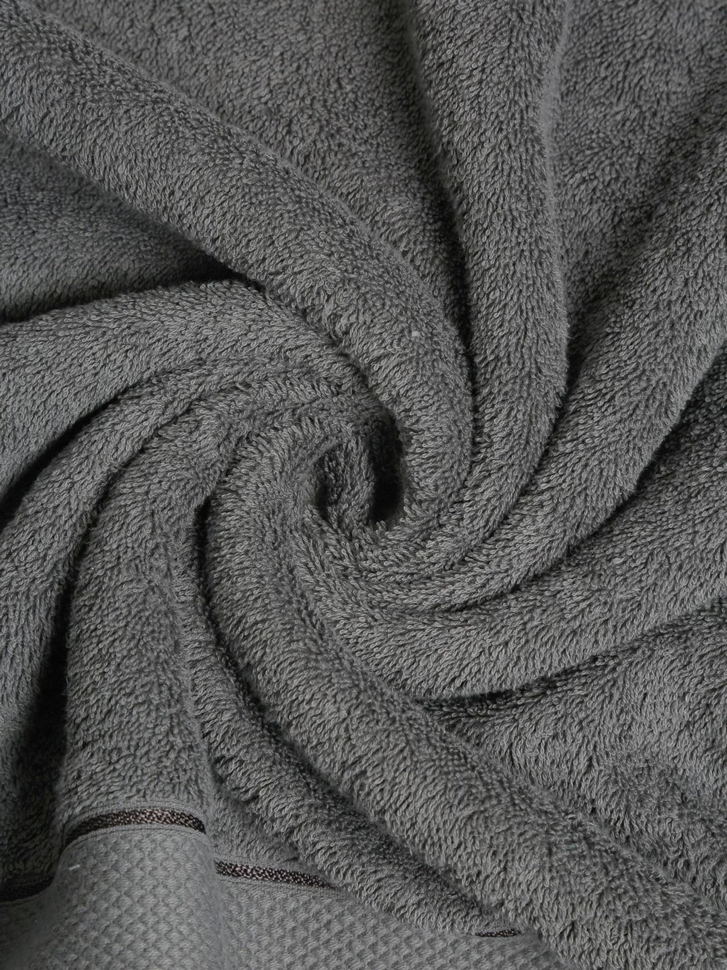 Creeva Grey & Violet 525 GSM Cotton Bath Towel Set of 2