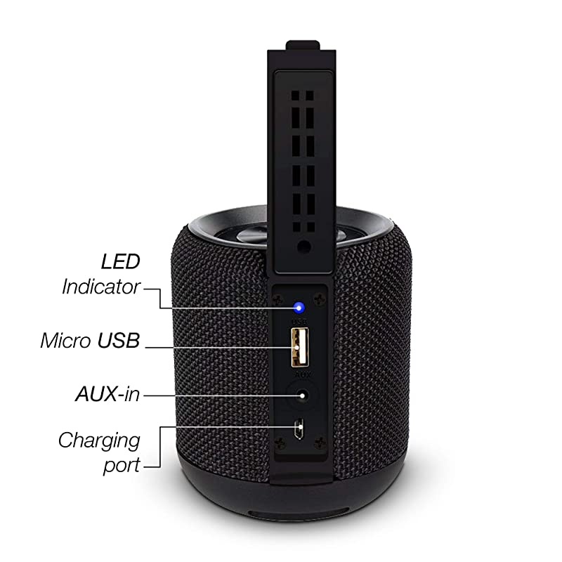 Portable Bluetooth Speaker with Super Bass Radiator TWS Indoor Outdoor IPX6 and Travel Use Long Playtime with Crystal Clear deep bass HD Loud Speakers FM Radio USB Port