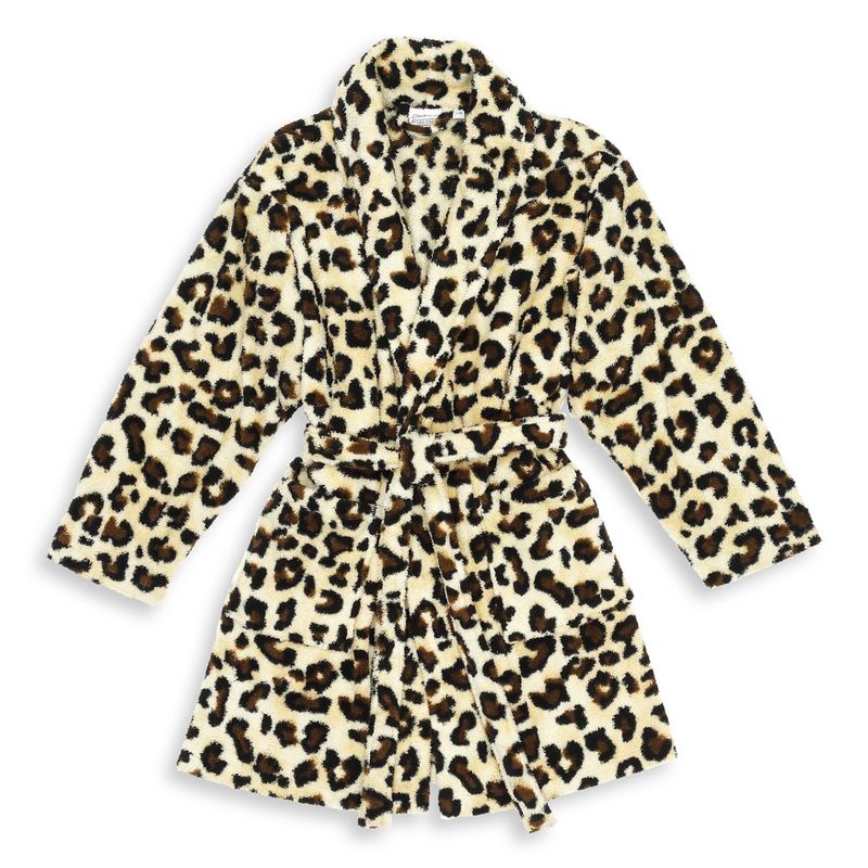 L/XL Women's Bathrobe Leopard - Linum Home textiles