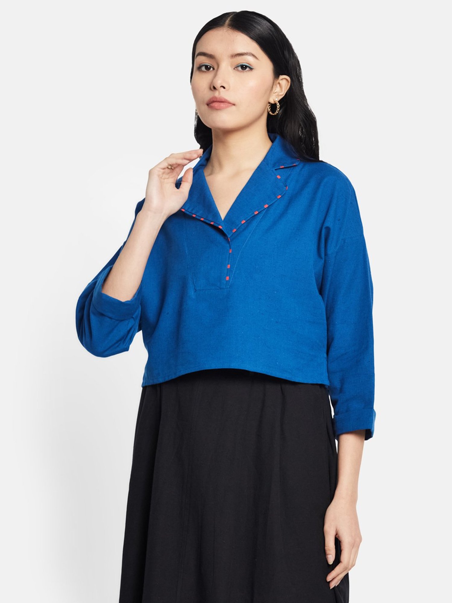 Fabindia Blue Cotton Top