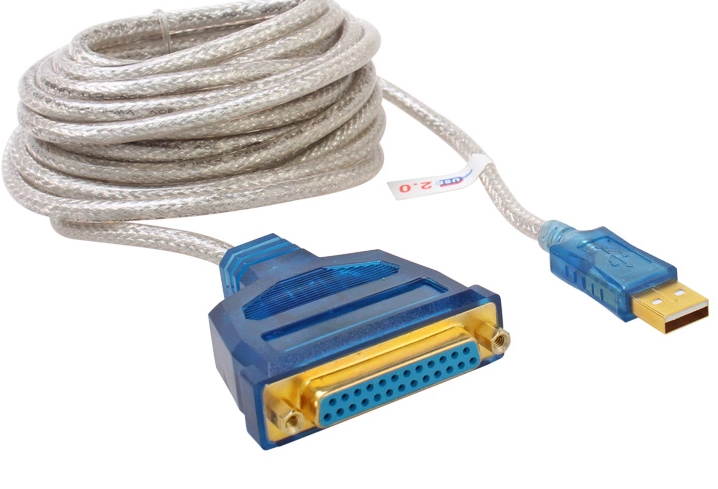DTECH DT-5055 6 ft. USB To DB 25 Convertor Cable