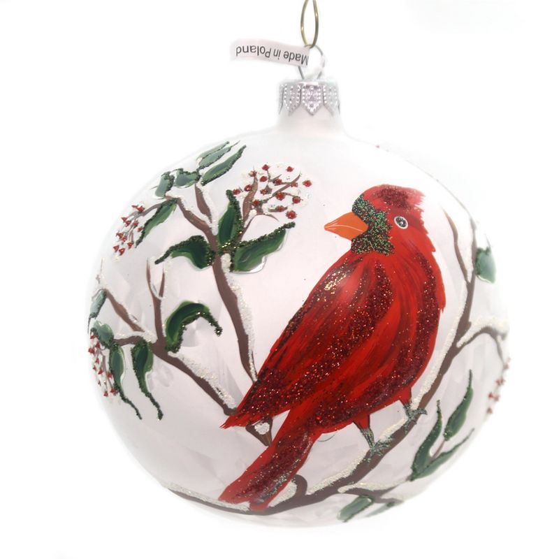 Christina's World Cardinals On White Branch Poland  -  Tree Ornaments